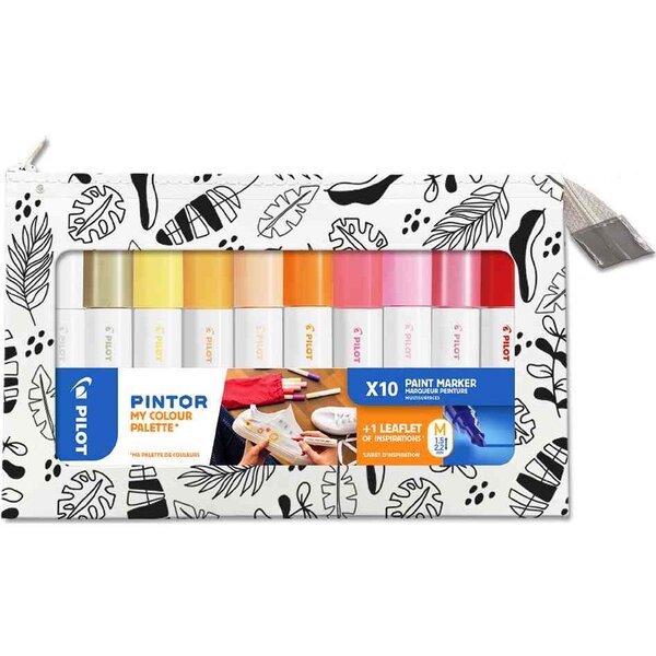 Marqueur à pigment PINTOR  medium  'My Color Palette' Warm Colors PILOT