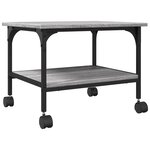 vidaXL Support d'imprimante à 2 niveaux sonoma gris 50x40x38 cm