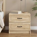 vidaXL Cabinet de chevet avec tiroir Chêne Sonoma 62 x 34 5 x 44 5 cm
