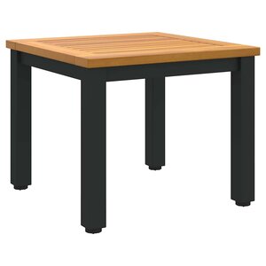 vidaXL Tables de jardin Naturel et noir 45 x 45 x 38 cm