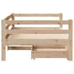 vidaXL Lit de jour avec tiroirs sans matelas 90x200 cm bois massif