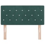 vidaXL Tête de lit LED avec tête de lit Vert foncé 100 cm Polyester