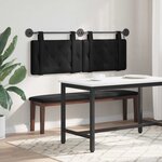 vidaXL Tête de lit suspendue Avec lumière LED Noir Velours