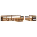 vidaXL Ensemble de canapés d'extérieur 7 pc Naturel