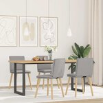 vidaXL Chaises à manger lot de 4 gris nuage tissu