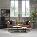 LABEL51 Tapis Jute Rond 150x150 cm XL Vert armée