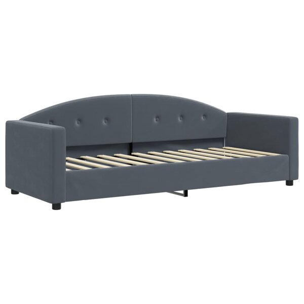 vidaXL Lit de repos gris foncé 80x200 cm velours