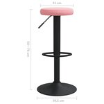 vidaXL Tabourets de bar lot de 2 rose velours