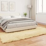 vidaXL Tapis en fausse Tafalla Crème 80 x 250 cm Polyester