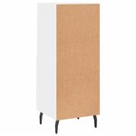 vidaXL Buffet Blanc brillant 34 5x34x90 cm Bois d'ingénierie
