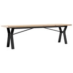vidaXL Table basse cadre en Y 160x40x45 5 cm bois de pin massif acier