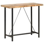 vidaXL Table de bar 120x58x107 cm Bois de manguier brut