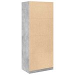 vidaXL Garde-robe gris béton 80x50x200 cm bois d'ingénierie