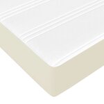 vidaXL Cadre de lit avec matelas Crème 200 x 200 cm Faux cuir