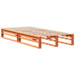 vidaXL Cadre de lit sans matelas cire marron 90x190 cm bois pin massif
