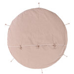 Pouf grand format marron clair rond Ø 120 cm