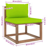 vidaXL Salon palette de jardin 6 Pièces et coussins Bois de pin imprégné