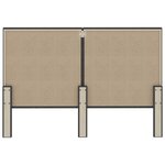 vidaXL Tête de lit Gris foncé Tissu 140x200 cm