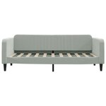 vidaXL Lit de jour gris clair 100x190 cm velours