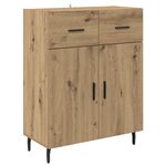 vidaXL Haut Armoire avec tiroir Chêne artisanal 69 5 x 34 x 180 cm