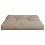 vidaXL Coussin de palette taupe 70x70x12 cm tissu