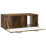 vidaXL Meuble TV mural Chêne fumé 78 5 x 41 x 30 cm Bois d'ingénierie