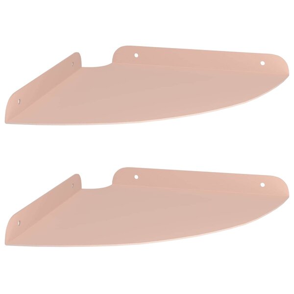 vidaXL Étagère flottante avec étagère 2 Pièces Rose 24 x 24 x 2 cm