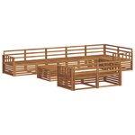vidaXL Ensemble de canapés d'extérieur 9 Pièces Naturel