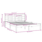 Vidaxl cadre de lit bois de pin massif 140x190 cm