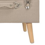 Banquette pouf tabouret meuble tabourets de rangement 3 Pièces beige tissu 3002089
