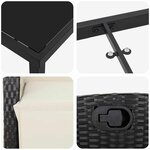 vidaXL Ensemble de salle à manger pour jardin 5 Pièces Noir polyrotin