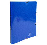 Classeur à élastiques 2 anneaux 15mm Iderama - A4, bleu foncé EXACOMPTA