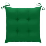 vidaXL Chaises de jardin empilables avec coussins lot de 4 Teck solide