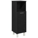 vidaXL Ensemble de mobilier de salle de bain avec étagère 3 Pièces Noir