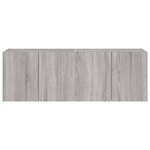 vidaXL Meubles TV muraux et lumières LED 2Pièces sonoma gris 60x35x41 cm