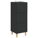 vidaXL Armoire à tiroirs Noir 33 x 34 5 x 90 cm Bois d'ingénierie
