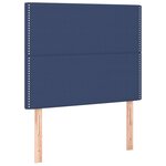 vidaXL Sommier à lattes de lit avec matelas Bleu 90x200 cm Tissu