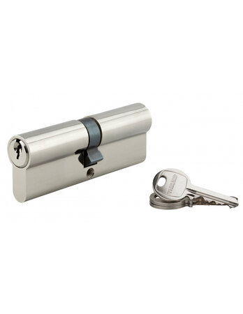 THIRARD - Cylindre de serrure double entrée SA UNIKEY (achetez-en plusieurs  ouvrez avec la même clé)   45x45mm  3 clés  nickelé