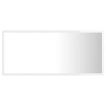 vidaXL Miroir à LED de bain Blanc brillant 90x8 5x37 cm Acrylique