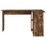 vidaXL Bureau Chêne fumé 142 x 102 x 73 cm Bois d'ingénierie