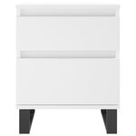 vidaXL Table de chevet Blanc 40x35x50 cm Bois d’ingénierie