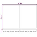 vidaXL Store rétractable manuel avec LEDs Gris clair et blanc