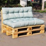 Set 2 coussins palette d'extérieur riou vert  120 x 80 x 15 cm
