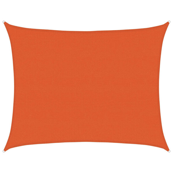 vidaXL Voile d'ombrage 160 g/m² rectangulaire orange 6x8 m PEHD