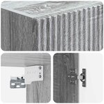vidaXL Armoire Murale 33 x 34 5 x 90 cm Bois d'ingénierie Sonoma gris