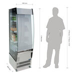 Vitrine réfrigérée murale - 220 l - polar - r290 - acier inoxydable220