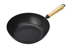 Wok avec revêtement antiadhésif - 26 cm - En acier carbone - Compatible toutes plaques de cuisson