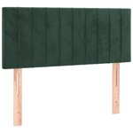 vidaXL Sommier à lattes de lit et matelas et LED Vert foncé 90x200cm