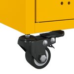 vidaXL Table basse jaune moutarde 68x50x43 5 cm acier laminé à froid