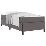 vidaXL Cadre de lit avec matelas Gris 100 x 200 cm tissu